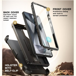 „Supcase Unicorn Beetle Pro“ dėklas, skirtas „Samsung Galaxy S25 Ultra“ – juodas