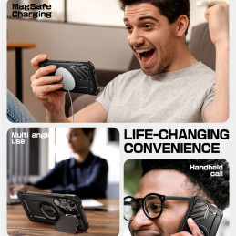 „Supcase UB XT Mag“ dėklas, skirtas „Samsung Galaxy S25 Ultra“ – juodas