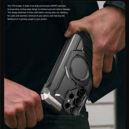 „Supcase UB Grip Mag“ dėklas, skirtas „Samsung Galaxy S25 Ultra“ – juodas