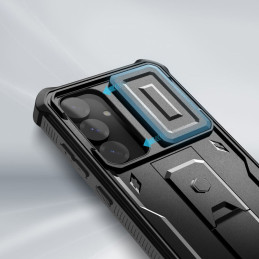 „Tech-Protect Kevlar Cam+“ dėklas, skirtas „Samsung Galaxy S25+“ – juodas