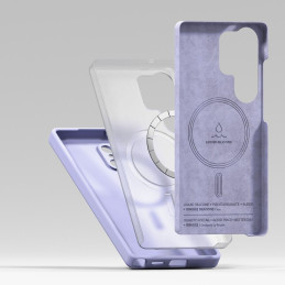„Ringke“ silikoninis „MagSafe“ dėklas, skirtas „Samsung Galaxy S25 Ultra“ – violetinis