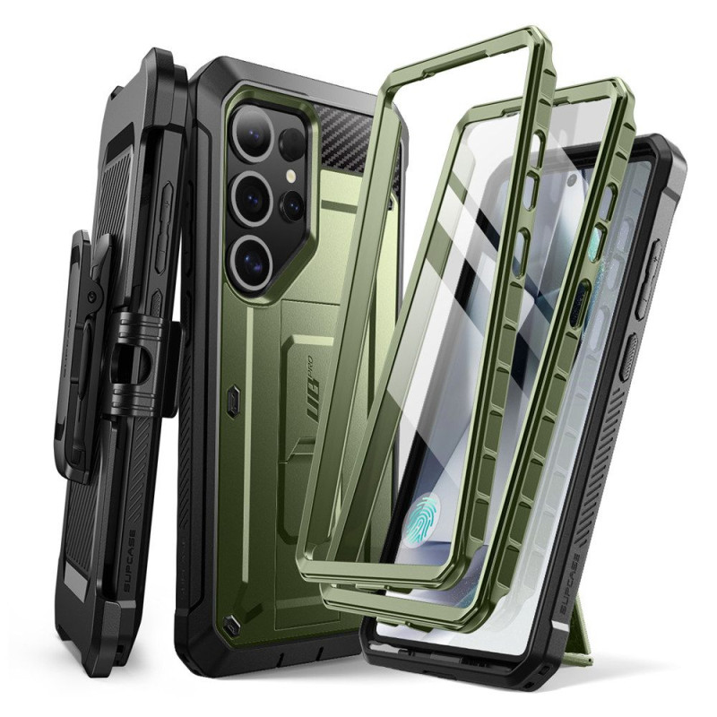 „Supcase Unicorn Beetle Pro“ 2 vnt. dėklų, skirtų „Samsung Galaxy S25 Ultra“ – alyvuogių spalvos