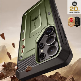 „Supcase Unicorn Beetle Pro“ 2 vnt. dėklų, skirtų „Samsung Galaxy S25 Ultra“ – alyvuogių spalvos