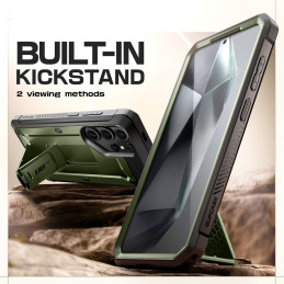 „Supcase Unicorn Beetle Pro“ 2 vnt. dėklų, skirtų „Samsung Galaxy S25 Ultra“ – alyvuogių spalvos