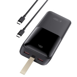 Išorinė baterija „Tech-Protect PB03“ 30000mAh 22,5W - juoda