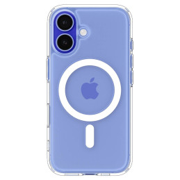 „Spigen Ultra Hybrid“ „T“ formos „MagSafe“ dėklas „iPhone 16“ – baltas
