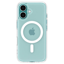 „Spigen Ultra Hybrid“ „T“ formos „MagSafe“ dėklas „iPhone 16“ – baltas