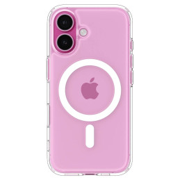 „Spigen Ultra Hybrid“ „T“ formos „MagSafe“ dėklas „iPhone 16“ – baltas