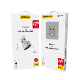 Dudao USB Type-C į USB adapteris juodas (L16AC juodas)