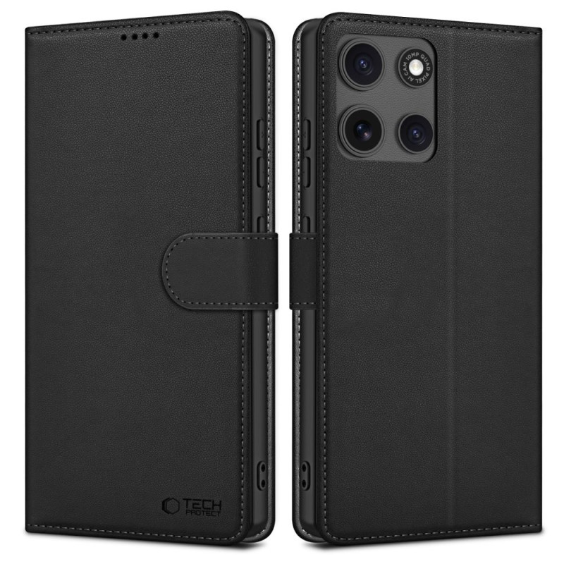 „Tech-Protect“ piniginės dėklas, skirtas „Motorola Moto G15 / G15 Power“ – juodas