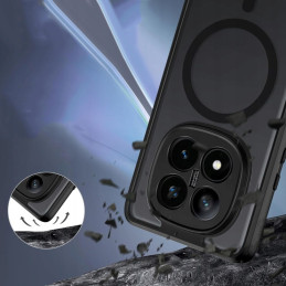 „Tech-Protect MagMat MagSafe“ dėklas, skirtas „Xiaomi Redmi Note 14 Pro+ 5G“ – matinės juodos spalvos