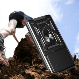 „Tech-Protect CamShield Pro“ dėklas, skirtas „Xiaomi Redmi Note 14 5G“ – matinės juodos spalvos