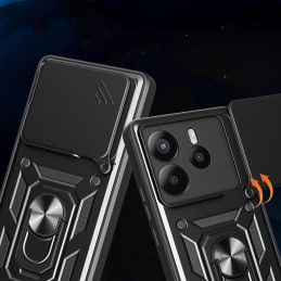 „Tech-Protect CamShield Pro“ dėklas, skirtas „Xiaomi Redmi Note 14 5G“ – matinės juodos spalvos
