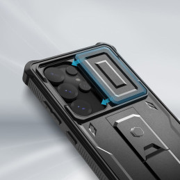 „Tech-Protect Kevlar Cam+“ dėklas, skirtas „Samsung Galaxy S25 Ultra“ – juodas