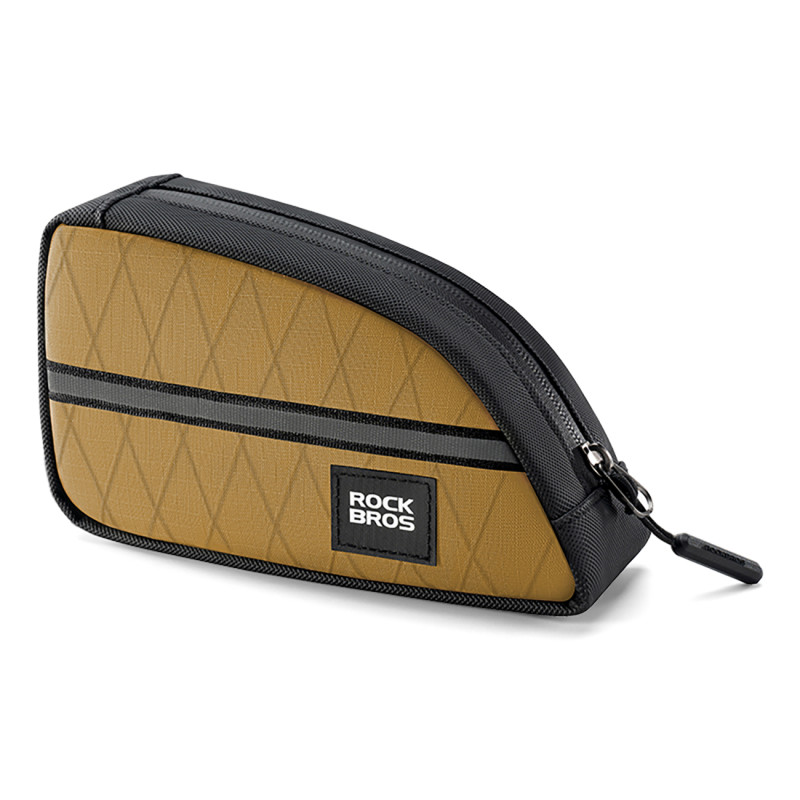 „Rockbros Triangle“ dviračio rėmo krepšys, 0,8 l, rudas