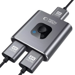„Tech-Protect HB07“ šakotuvo adapteris 2in1 HDMI 4K 60Hz - pilkas