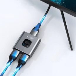 „Tech-Protect HB07“ šakotuvo adapteris 2in1 HDMI 4K 60Hz - pilkas