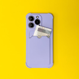 Card Armor Case Dėklo dangtelis iPhone 13 Mini Card Wallet Silikoninis šarvų oro pagalvė Raudona