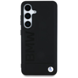 BMW odinis dėklas su dideliu užrašu, skirtas „Samsung Galaxy S25“ – juodas