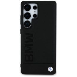 BMW odinis dėklas su dideliu užrašu, skirtas „Samsung Galaxy S25 Ultra“ – juodas