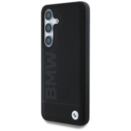 BMW odinis dėklas su dideliu užrašu, skirtas „Samsung Galaxy S25+“ – juodas