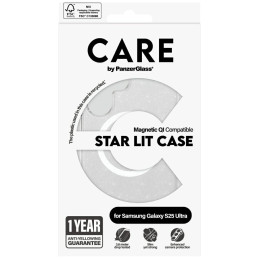 „CARE by PanzerGlass Flagship Urban Combat StarLight White QI“ dėklas, skirtas „Samsung Galaxy S25 Ultra“ – skaidrus