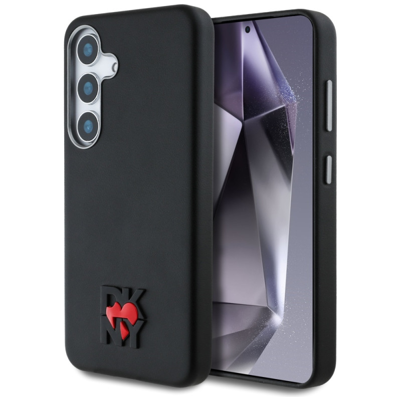 DKNY odinis „Heart of NY“ dėklas, skirtas „Samsung Galaxy S25“ – juodas