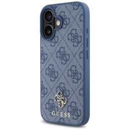 „Guess“ HC PU 4G mažas 4G ir klasikinis dėklas, skirtas „iPhone 16 MagSafe“ – mėlynas