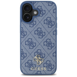 „Guess“ HC PU 4G mažas 4G ir klasikinis dėklas, skirtas „iPhone 16 MagSafe“ – mėlynas