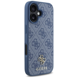 „Guess“ HC PU 4G mažas 4G ir klasikinis dėklas, skirtas „iPhone 16 MagSafe“ – mėlynas