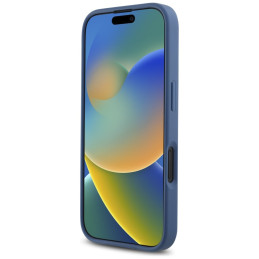 „Guess“ HC PU 4G mažas 4G ir klasikinis dėklas, skirtas „iPhone 16 MagSafe“ – mėlynas