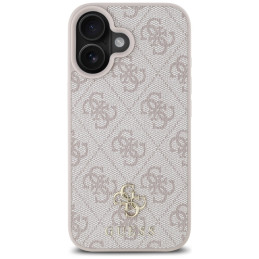 „Guess“ HC PU 4G mažas 4G ir klasikinis „iPhone 16 MagSafe“ dėklas – rožinis