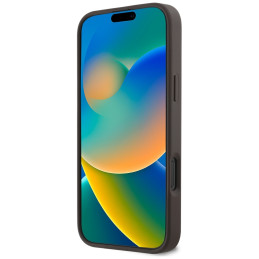 „Guess“ HC PU 4G mažas 4G ir klasikinis dėklas, skirtas „iPhone 16 Pro MagSafe“ – rudas
