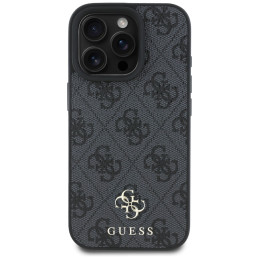 „Guess“ HC PU 4G mažas 4G ir klasikinis dėklas, skirtas „iPhone 16 Pro Max MagSafe“ – juodas