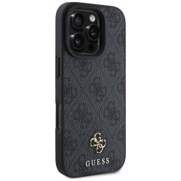 „Guess“ HC PU 4G mažas 4G ir klasikinis dėklas, skirtas „iPhone 16 Pro Max MagSafe“ – juodas
