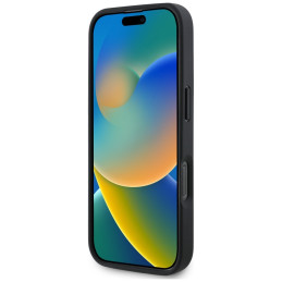 „Guess“ HC PU 4G mažas 4G ir klasikinis dėklas, skirtas „iPhone 16 Pro Max MagSafe“ – juodas