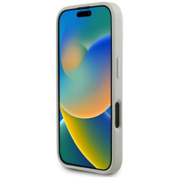 Karl Lagerfeld HC 3D guminis dvigubų galvučių iPhone 16 dėklas – smėlio spalvos
