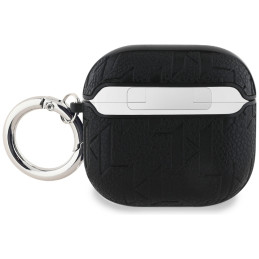 Karl Lagerfeld Monogram Choupette dėklas AirPods 4 ausinėms – juodas