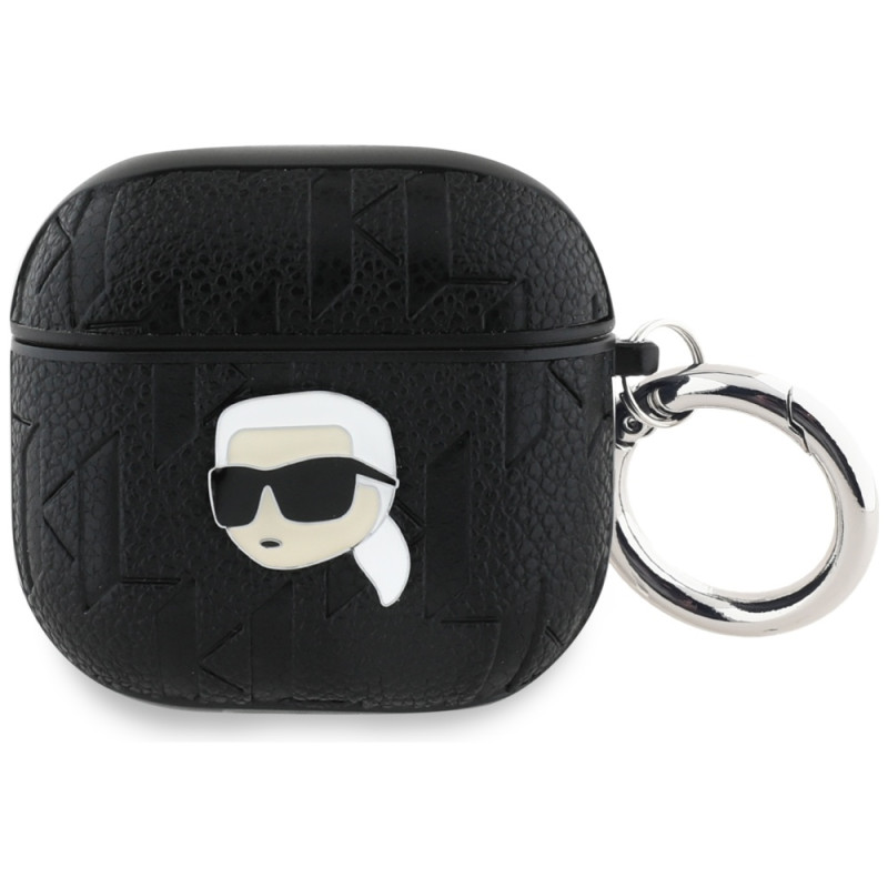 Karl Lagerfeld Monogram Karl Head dėklas AirPods 4 ausinėms – juodas