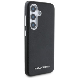 Karl Lagerfeld Saffiano pilnai įvyniojamas pailgas metalinis logotipas su MagSafe dėklu, skirtas Samsung Galaxy S25 - ju...
