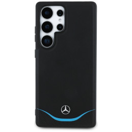 „Mercedes“ odinis kontrastingas mėlynas horizontaliai išlenktas „MagSafe“ dėklas, skirtas „Samsung Galaxy S25 Ultra“ – j...
