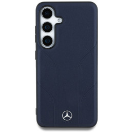 „Mercedes“ odinis „MagSafe“ dėklas su įspaustomis linijomis, skirtas „Samsung Galaxy S25“ – mėlynas