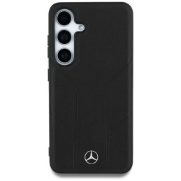 „Mercedes“ odinis „MagSafe“ dėklas su įspaustomis linijomis, skirtas „Samsung Galaxy S25+“ – juodas