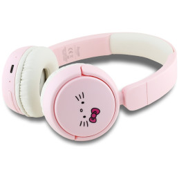 „Bluetooth“ ausinės su „Hello Kitty“ veido logotipu – rožinės