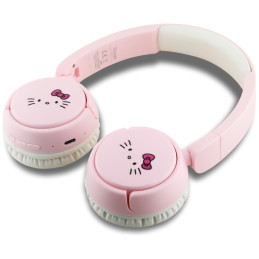 „Bluetooth“ ausinės su „Hello Kitty“ veido logotipu – rožinės