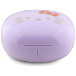 Hello Kitty TWS ausinės su blizgia apdaila – violetinės