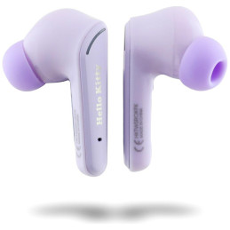 Hello Kitty TWS ausinės su blizgia apdaila – violetinės