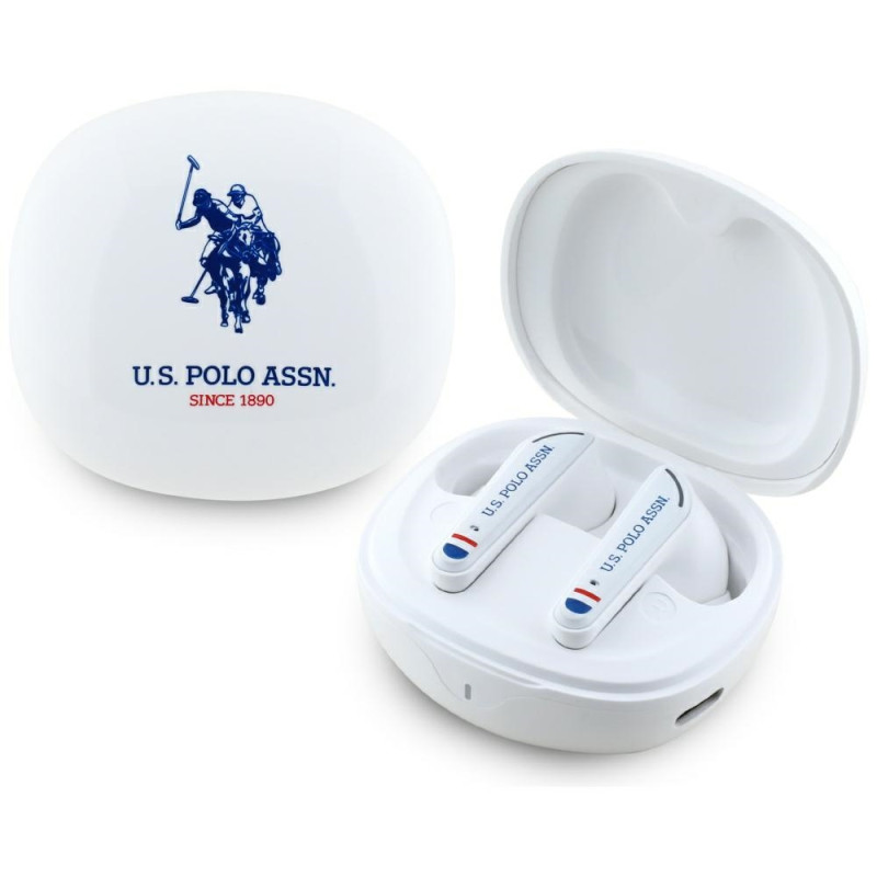 TWS US Polo DH Logo Bluetooth ausinės – baltos
