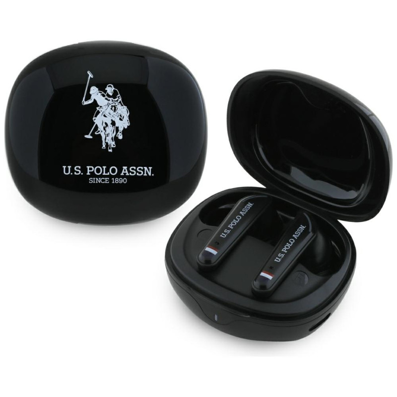 TWS US Polo DH logotipo „Bluetooth“ ausinės – juodos