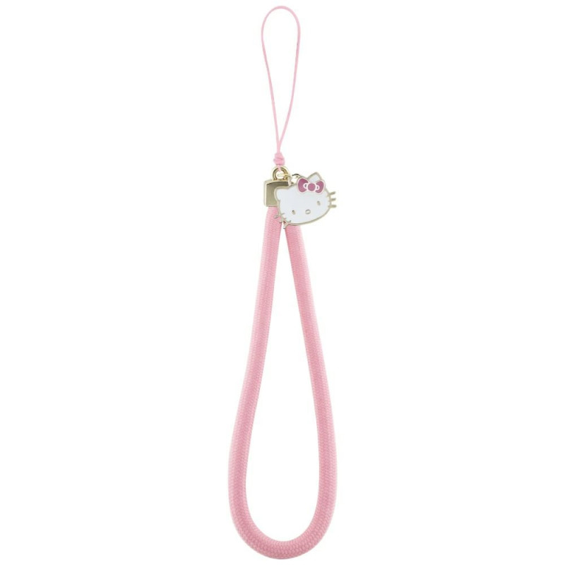 Hello Kitty nailono virvelės pakabukas ausinėms su ausinėmis - rožinis